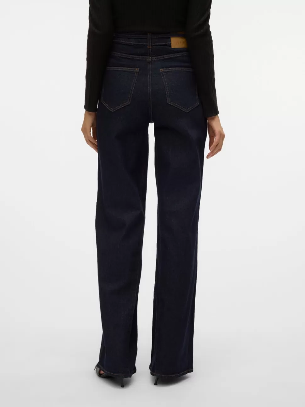 Jeans^VERO MODA AWMADDIE Hög Midja Vida Ben Jeans Dark Blue Denim