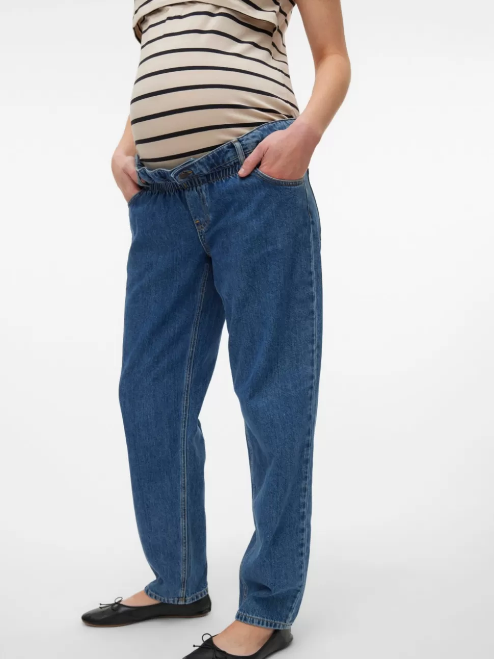 Jeans^VERO MODA Mamma-jeans Dark Blue Denim