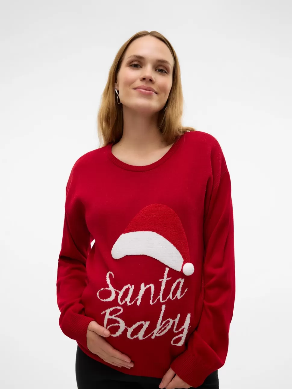 Stickat | Stickat^VERO MODA Mamma-stickad Chinese Red