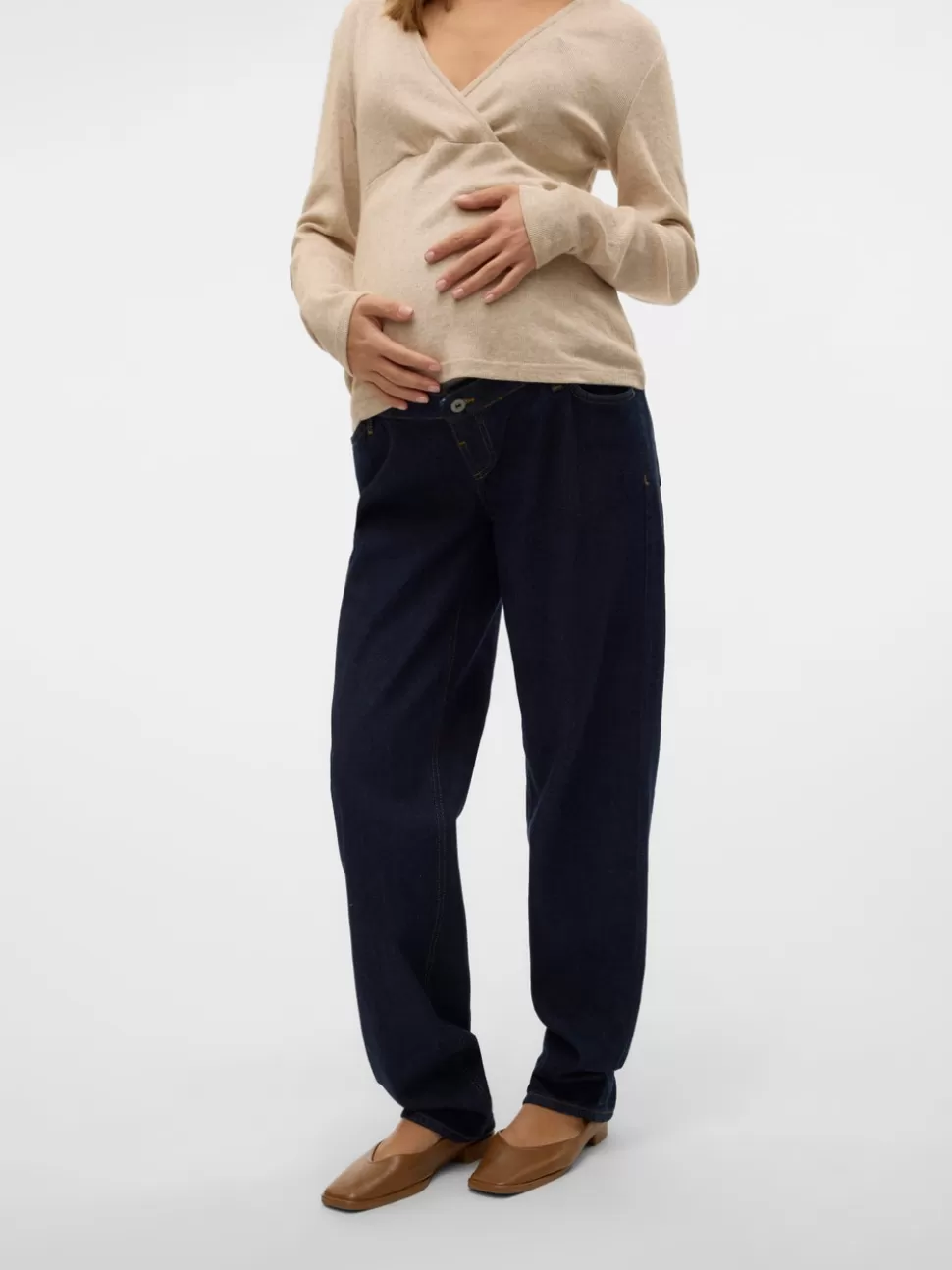 Jeans^VERO MODA Maternity-jeans Dark Blue Denim
