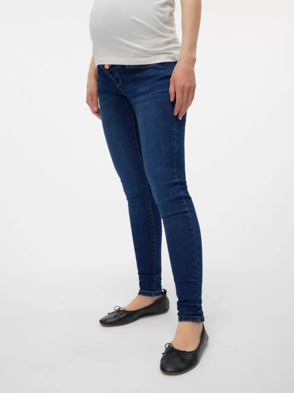 Jeans^VERO MODA Maternity-jeans Dark Blue Denim
