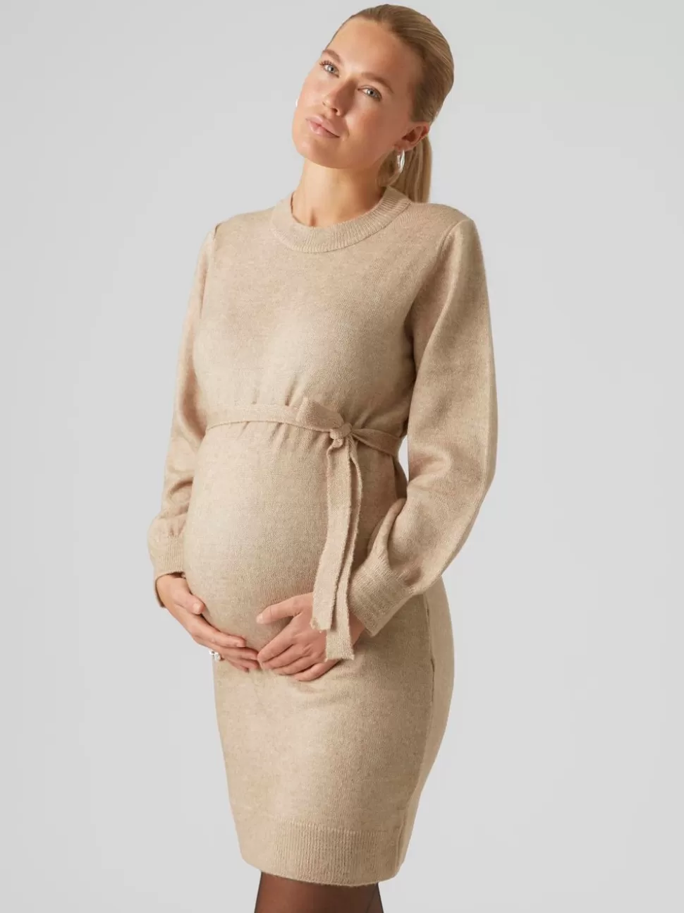 Klänningar^VERO MODA MLNEWANNE Gravidklänning Natural Melange