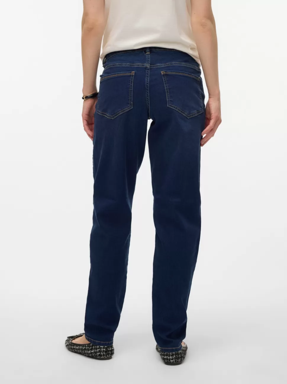 Jeans^VERO MODA Mom Fit Jeans Dark Blue Denim