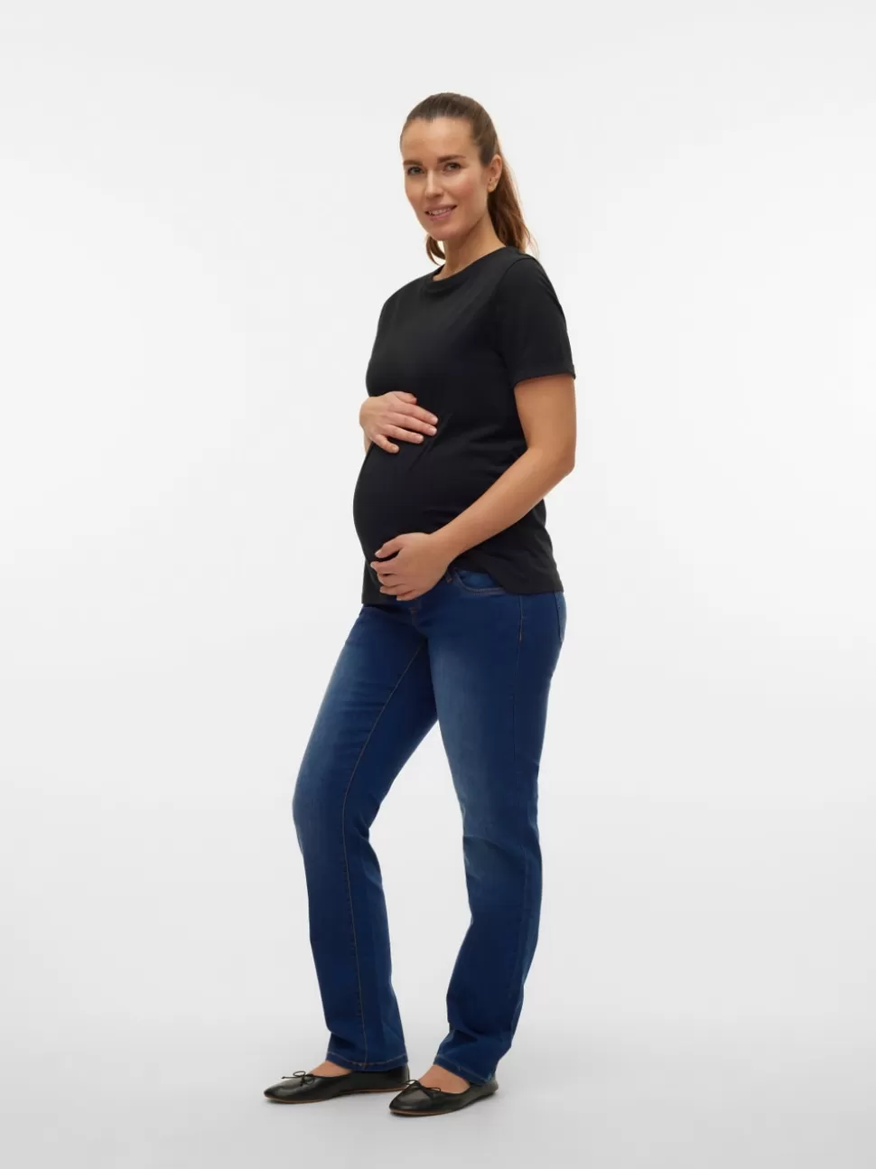 Jeans^VERO MODA Rak Passform Jeans Dark Blue Denim