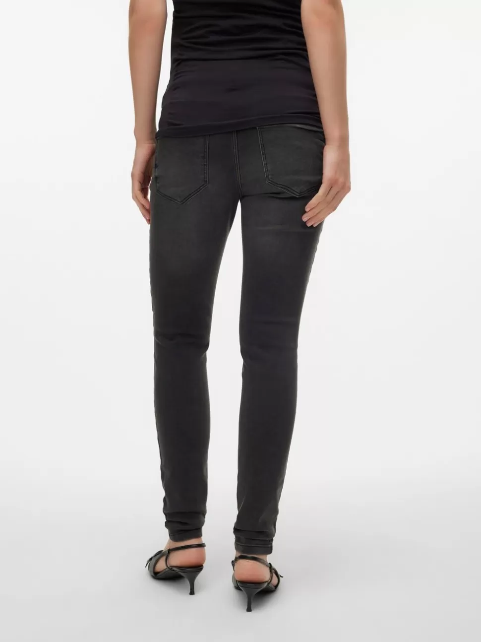 Jeans^VERO MODA Slim Fit Låg Midja Jeans Grey Denim