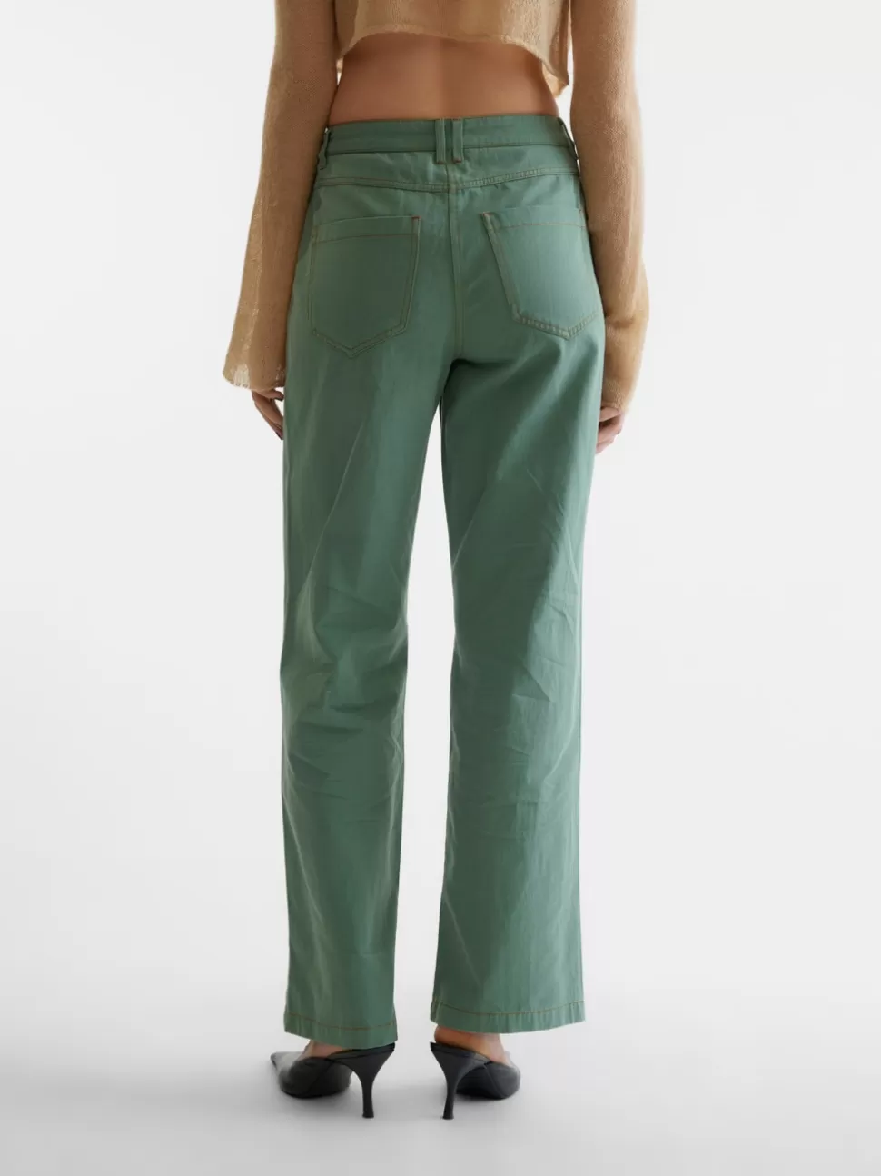 Jeans^VERO MODA SNCAM Medelhög Midja Normal Passform Jeans Watercress