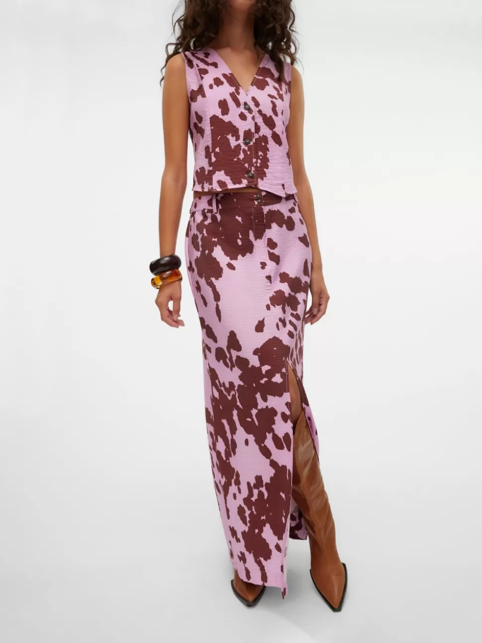Kjolar^VERO MODA SNCORY Medelhög Midja Lång Kjol Orchid Bouquet