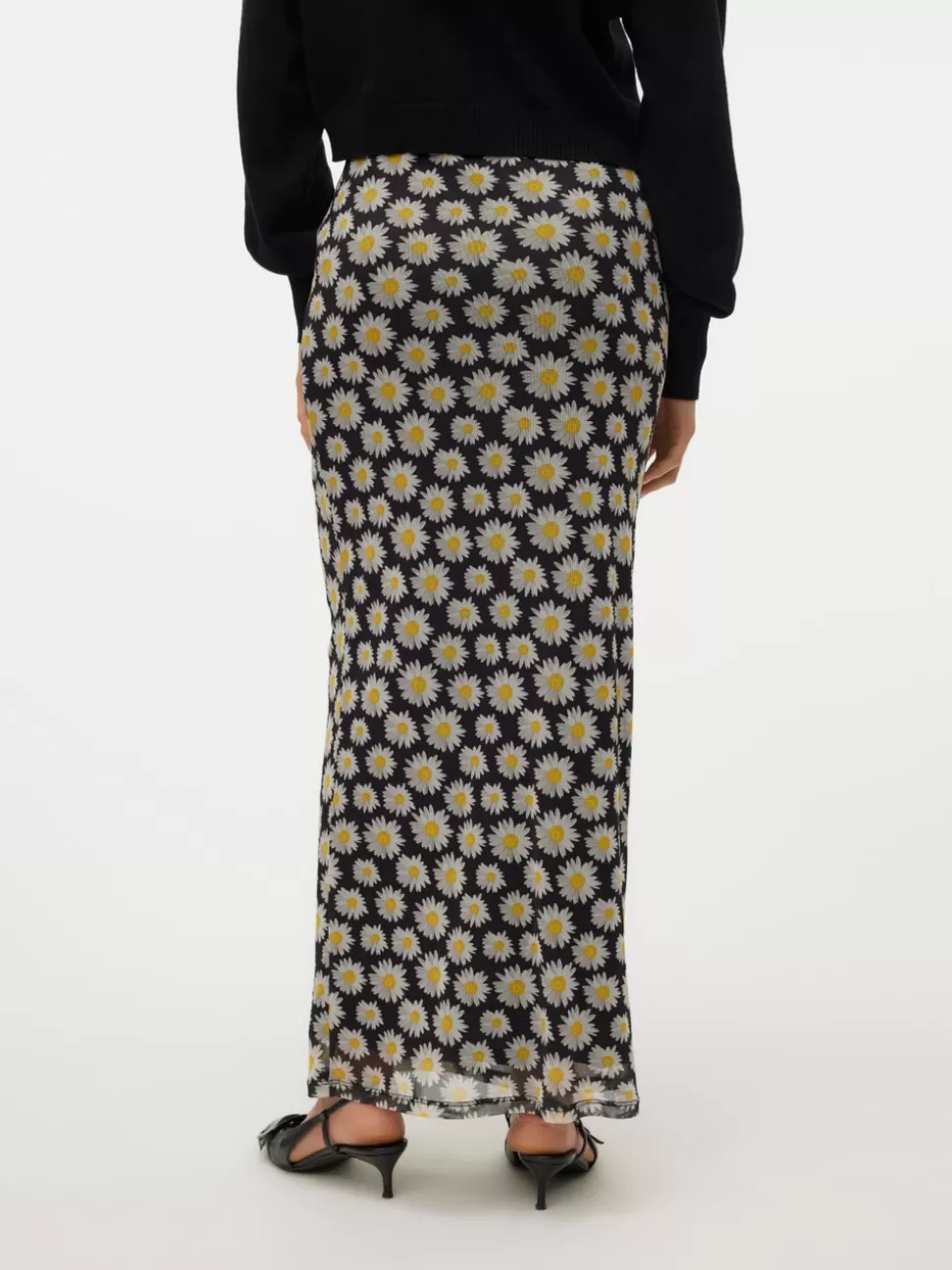 Kjolar^VERO MODA SNDAYS Hög Midja Lång Kjol Black