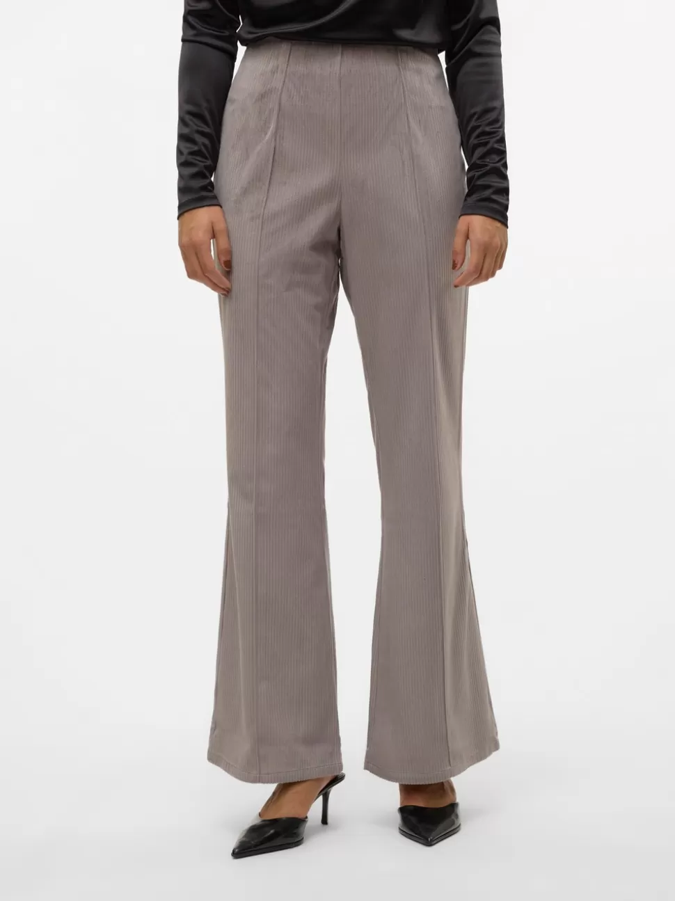 Byxor^VERO MODA SNDIANA Hög Midja Byxor Driftwood