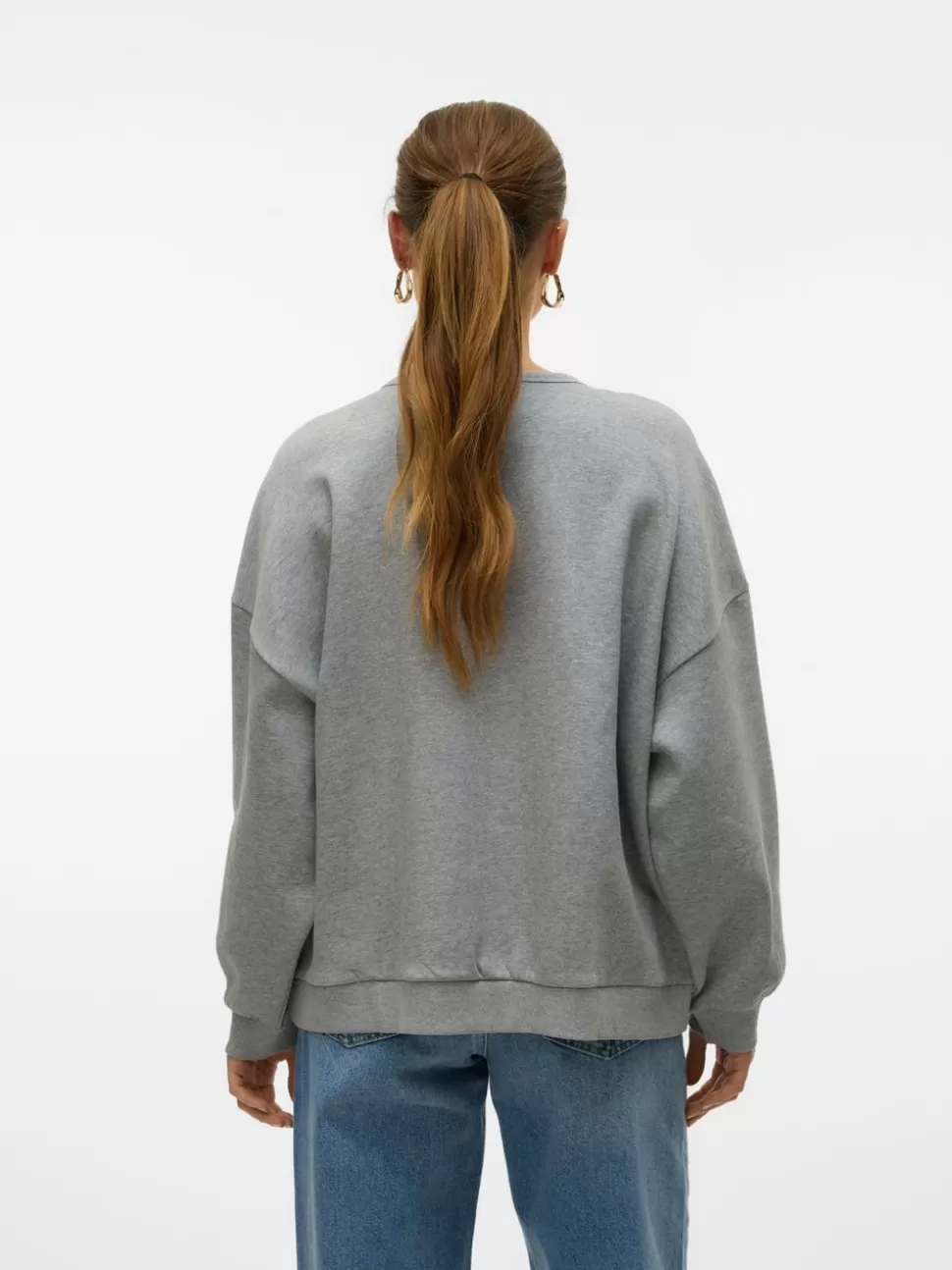 Sweatshirts^VERO MODA SNIA Sweatshirt Light Grey Melange