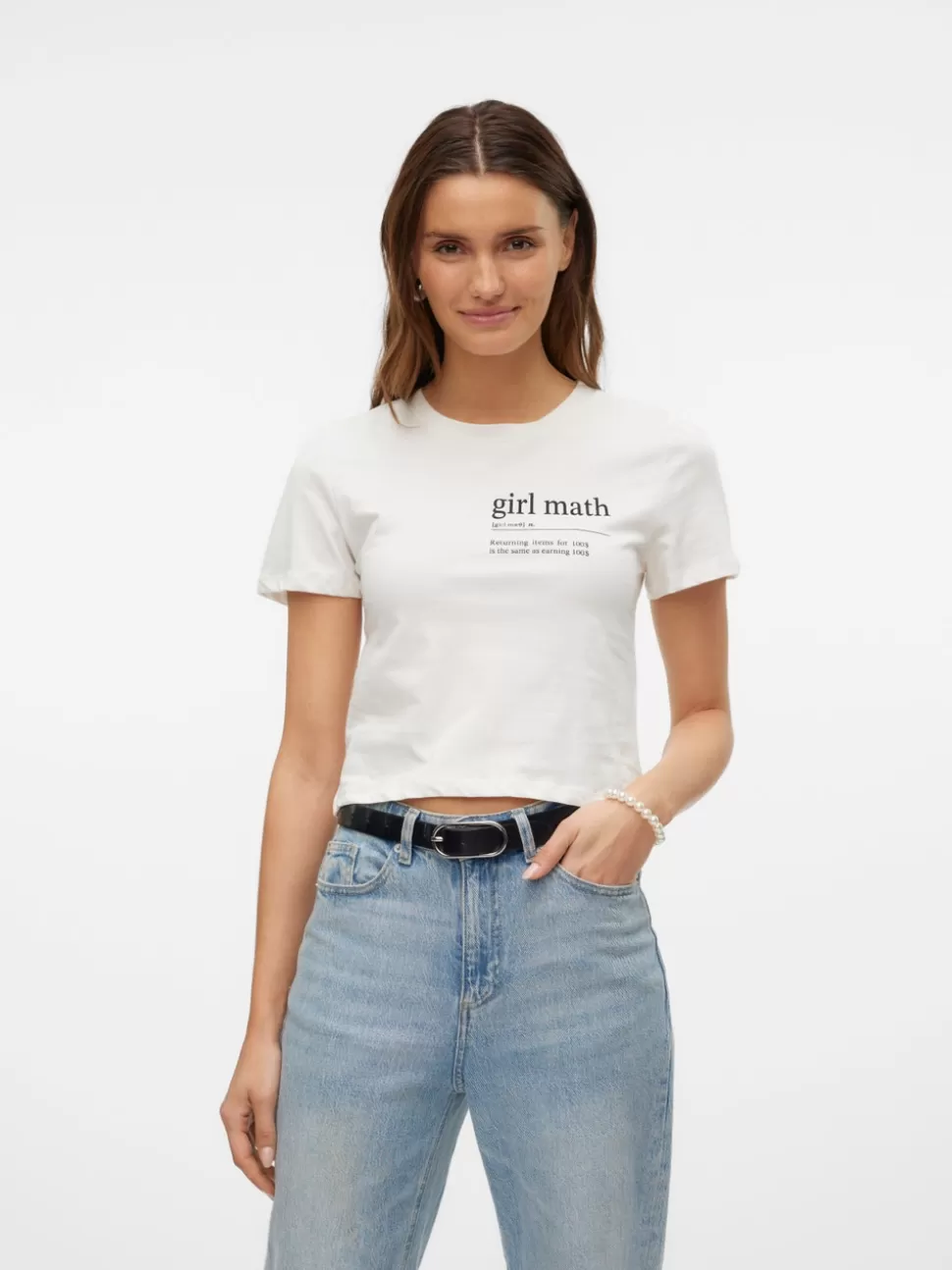 Toppar^VERO MODA SNLUNA T-shirt Star White