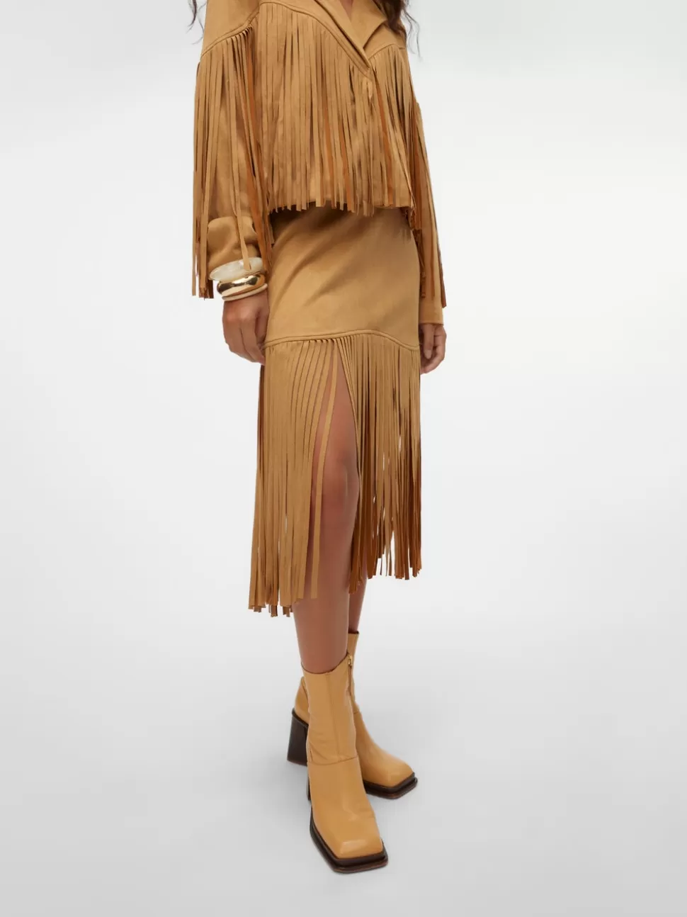 Kjolar^VERO MODA SNMALLY Kort Kjol Inca Gold
