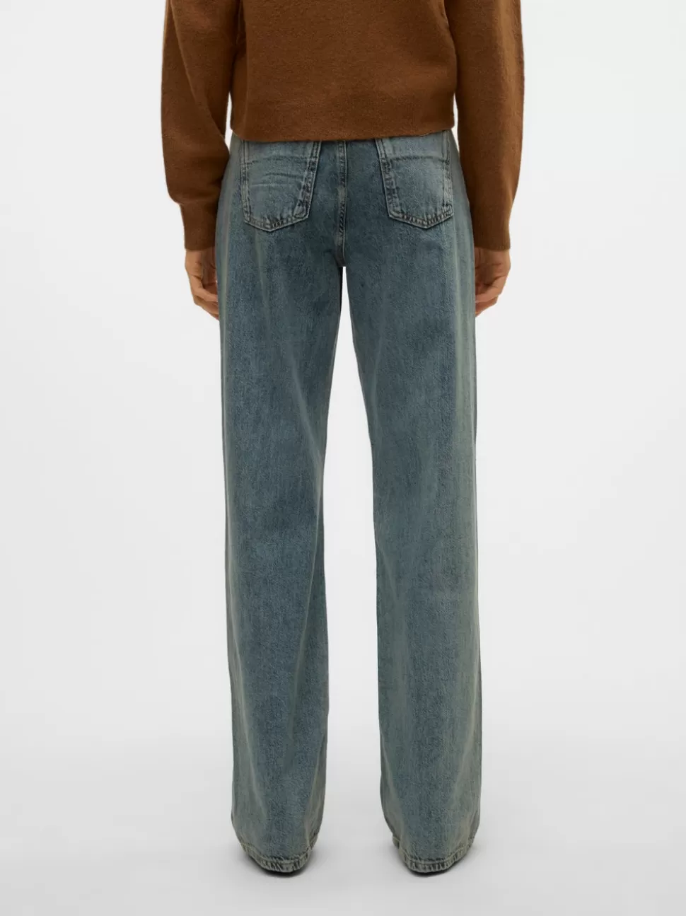 Jeans^VERO MODA SNRANCY Medelhög Midja Vid Passform Jeans Blue Denim