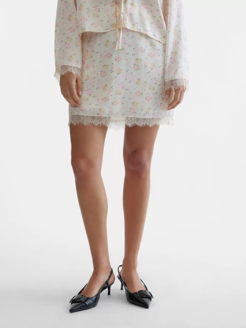 Kjolar^VERO MODA SNSALLY Hög Midja Minikjol White Swan