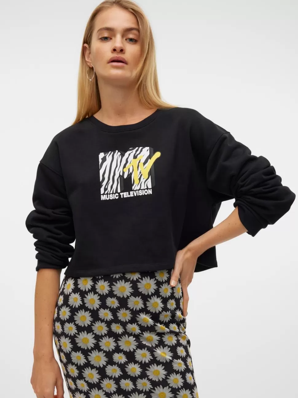 Sweatshirts^VERO MODA SNSUSAN Sweatshirt Black