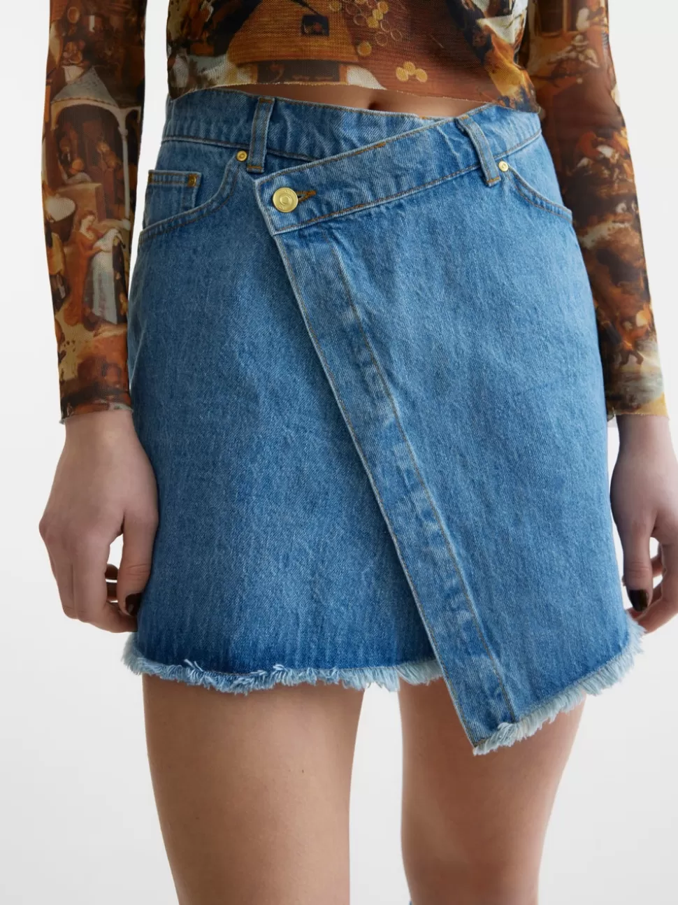Kjolar^VERO MODA SNWENDA Minikjol Medium Blue Denim