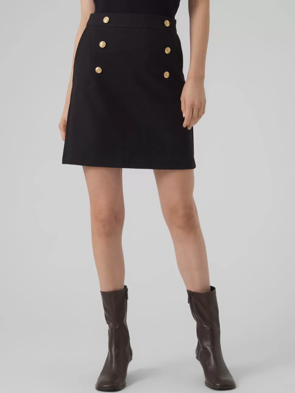 Kjolar^VERO MODA VMAILAALIA Hög Midja Kort Kjol Black