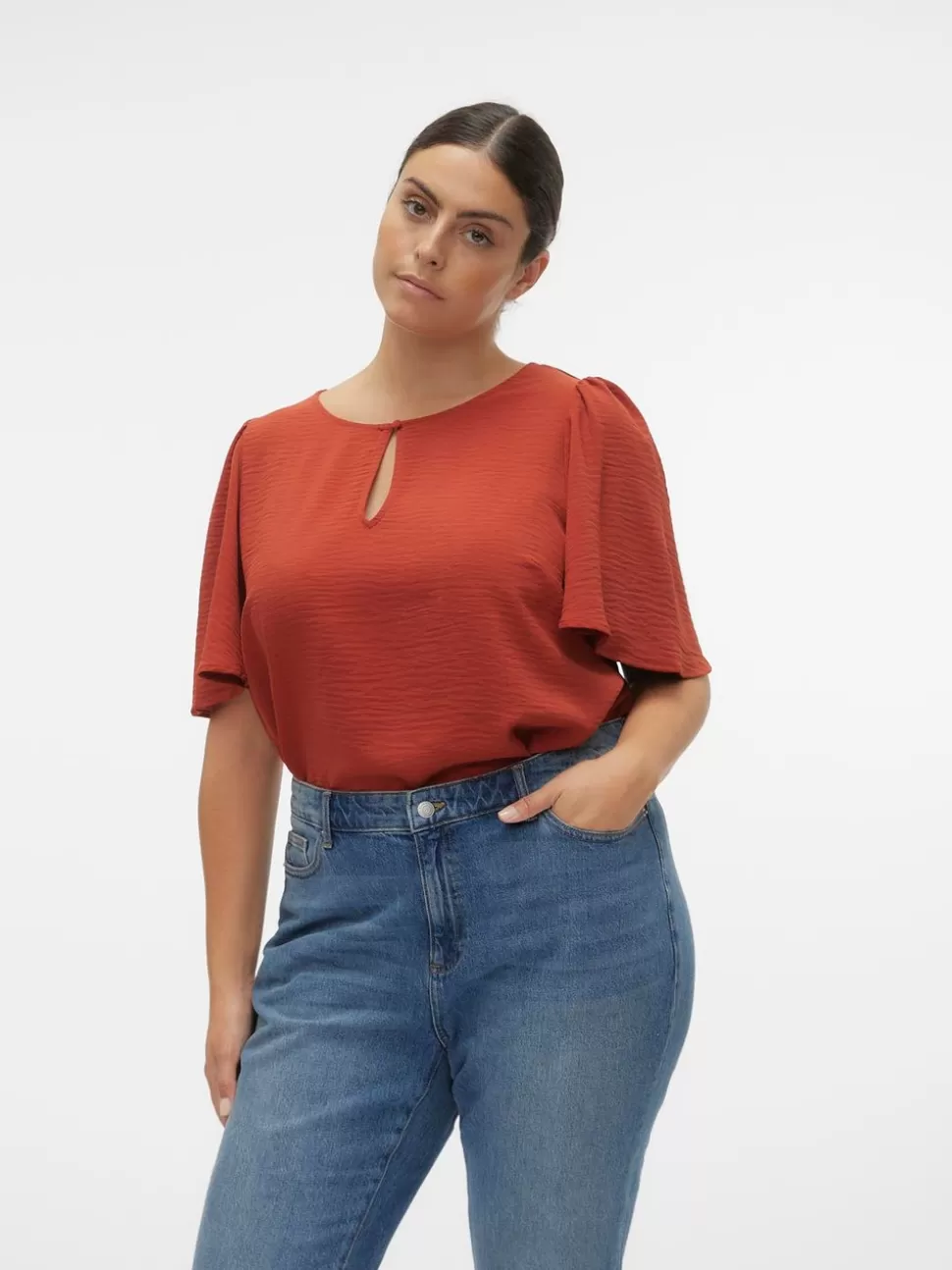 Toppar^VERO MODA VMALVA Topp Red Ochre