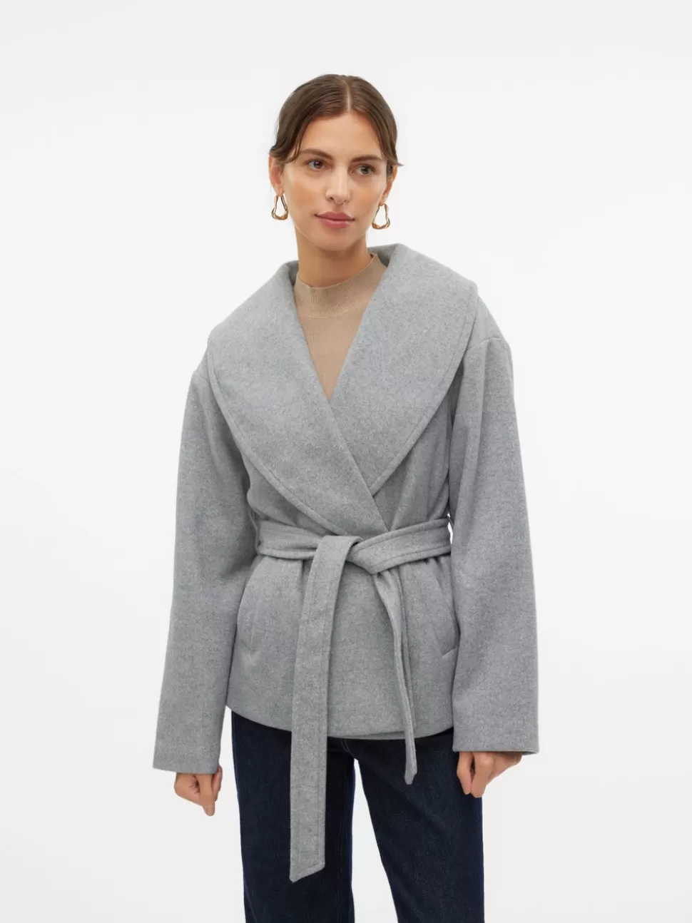 Jackor^VERO MODA VMANNE Jacka Light Grey Melange