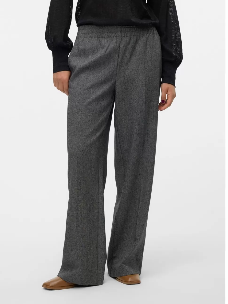 Byxor^VERO MODA VMANNI Medelhög Midja Byxor Black