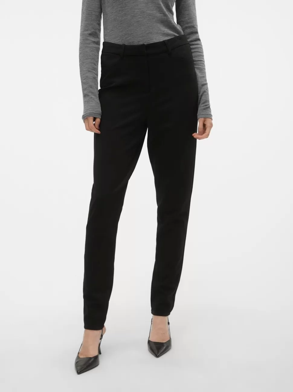 Byxor^VERO MODA VMAUGUSTATHEA Hög Midja Leggings Black