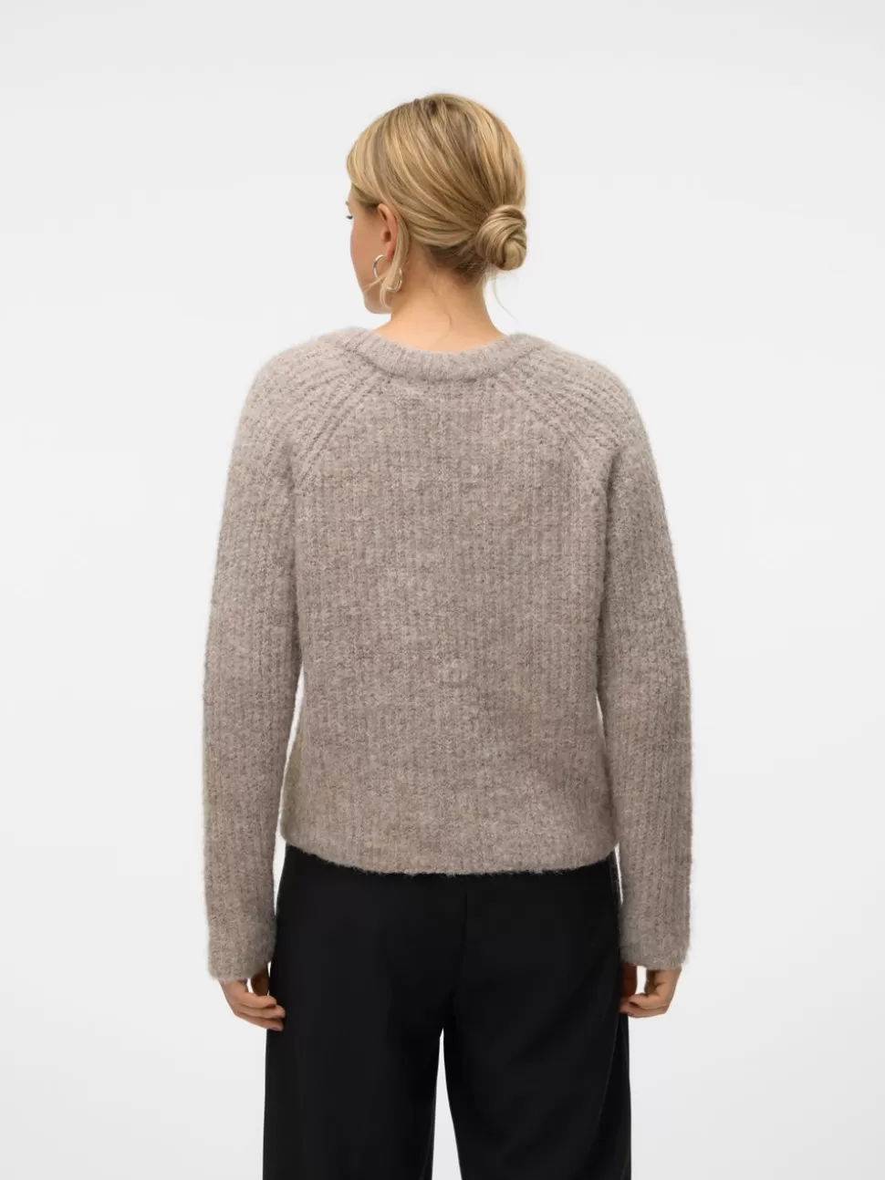 Stickat^VERO MODA VMAWSOME Pullover Moon Rock