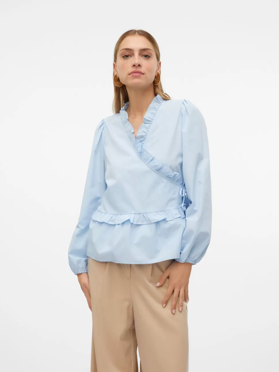 Toppar^VERO MODA VMAYA Topp Cashmere Blue