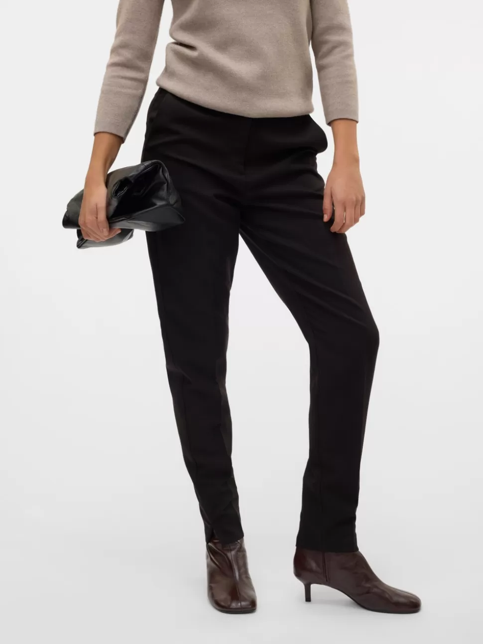 Byxor^VERO MODA VMBEATE Hög Midja Byxor Black