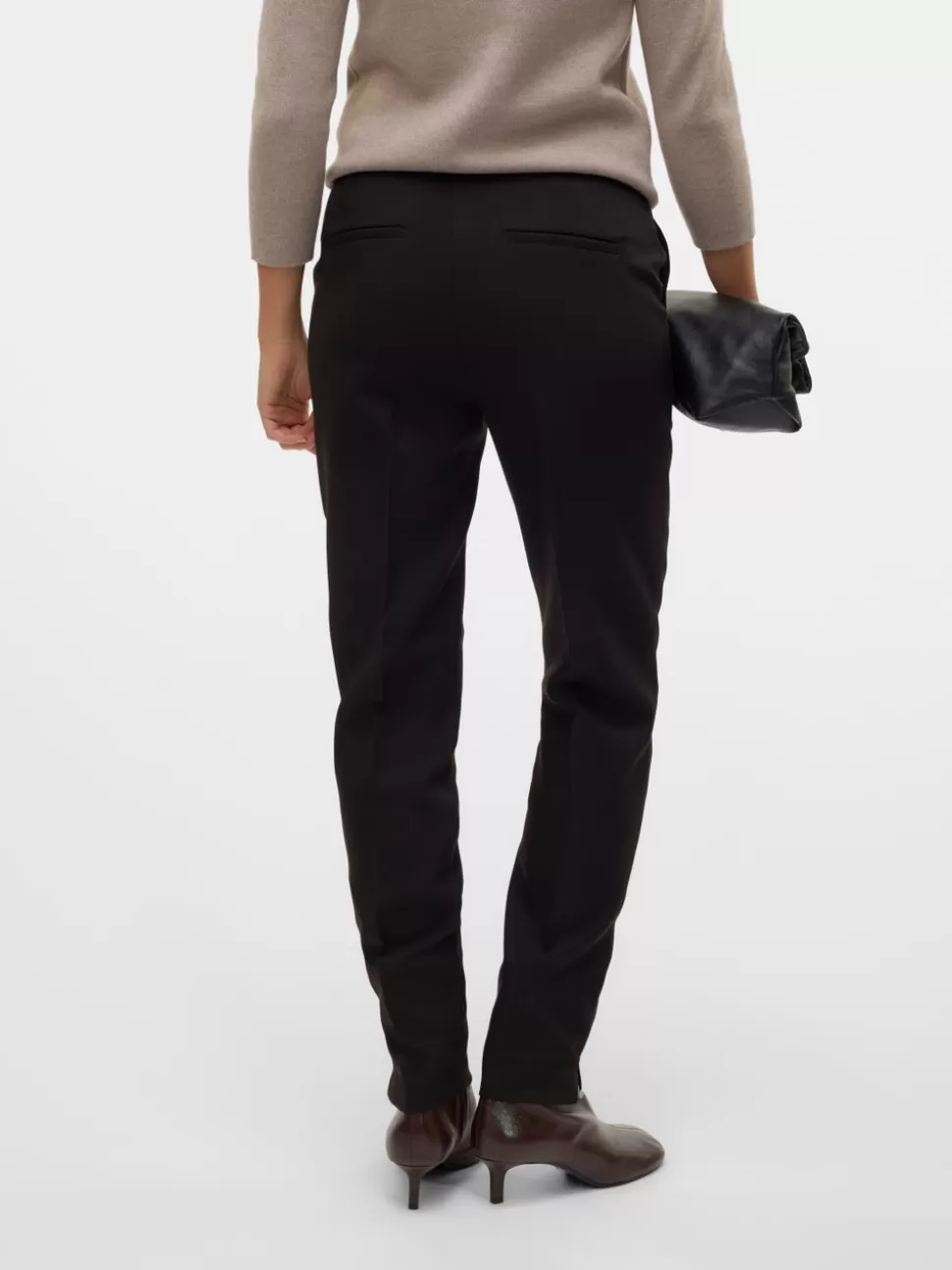 Byxor^VERO MODA VMBEATE Hög Midja Byxor Black