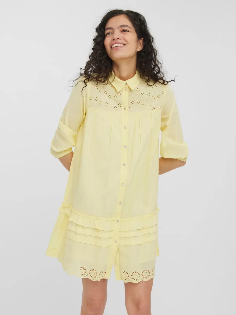 Klänningar^VERO MODA VMBELLA Kort Klänning Lemon Meringue