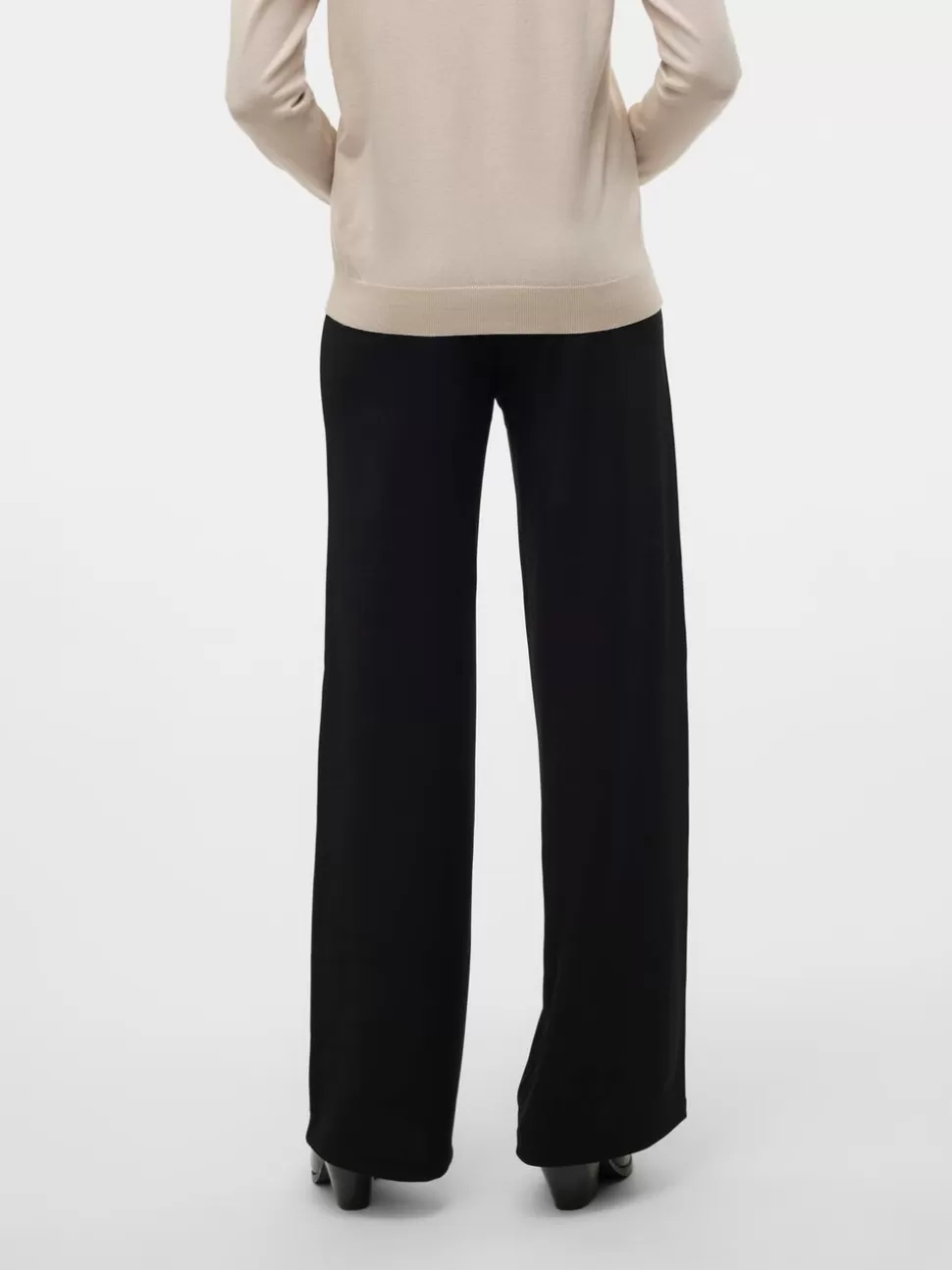 Byxor^VERO MODA VMBERLIN Medelhög Midja Byxor Black