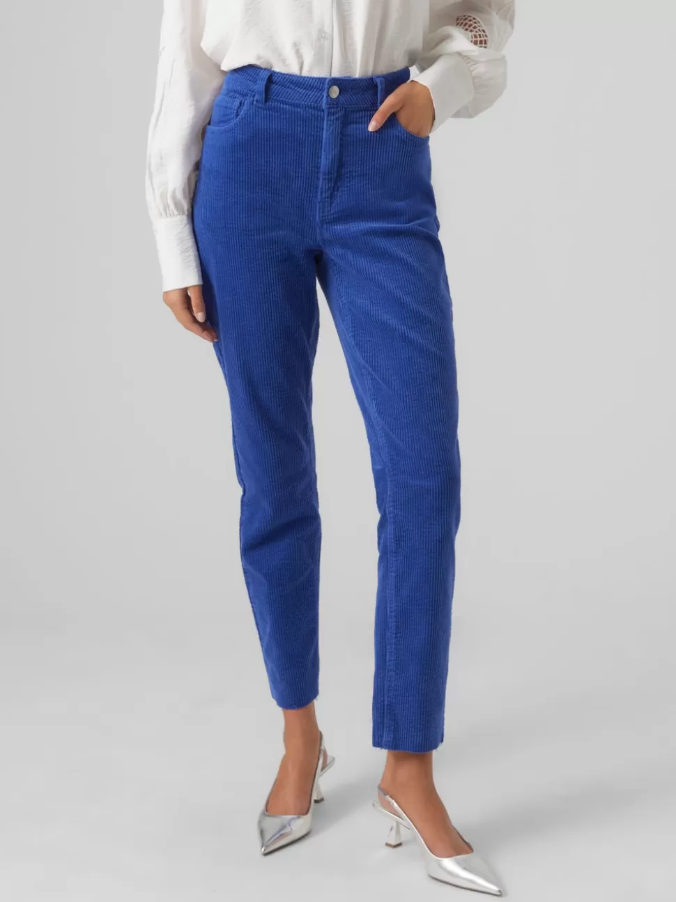 Byxor^VERO MODA VMBRENDA Hög Midja Byxor Sodalite Blue
