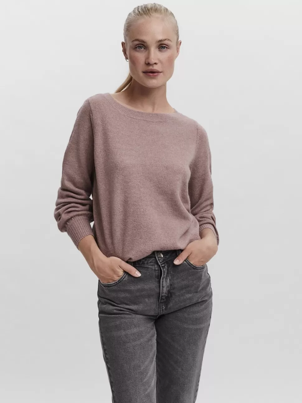 Stickat^VERO MODA VMBRILLIANT Pullover Woodrose
