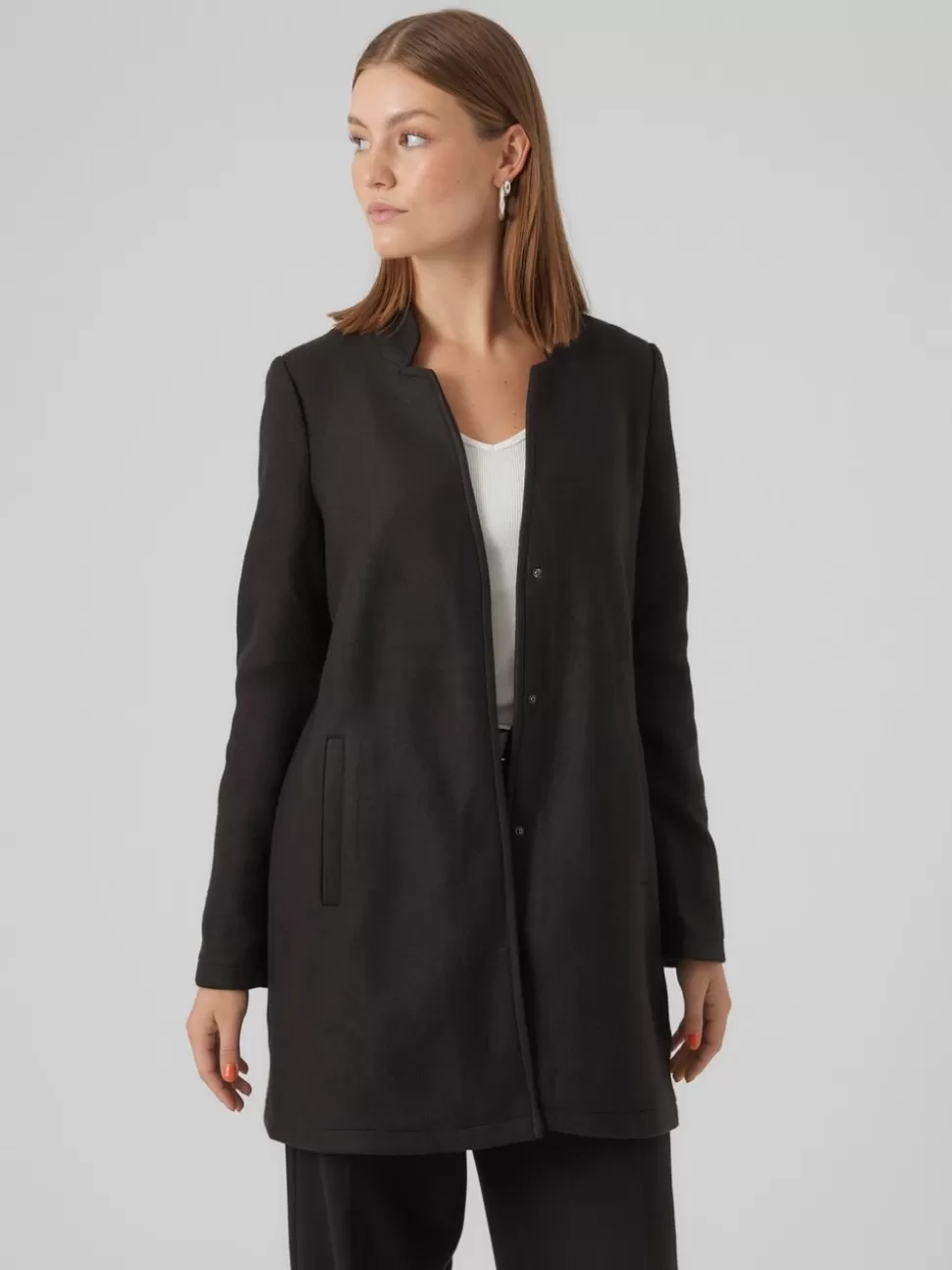 Jackor^VERO MODA VMBRUSHEDKATRINE Rock Black