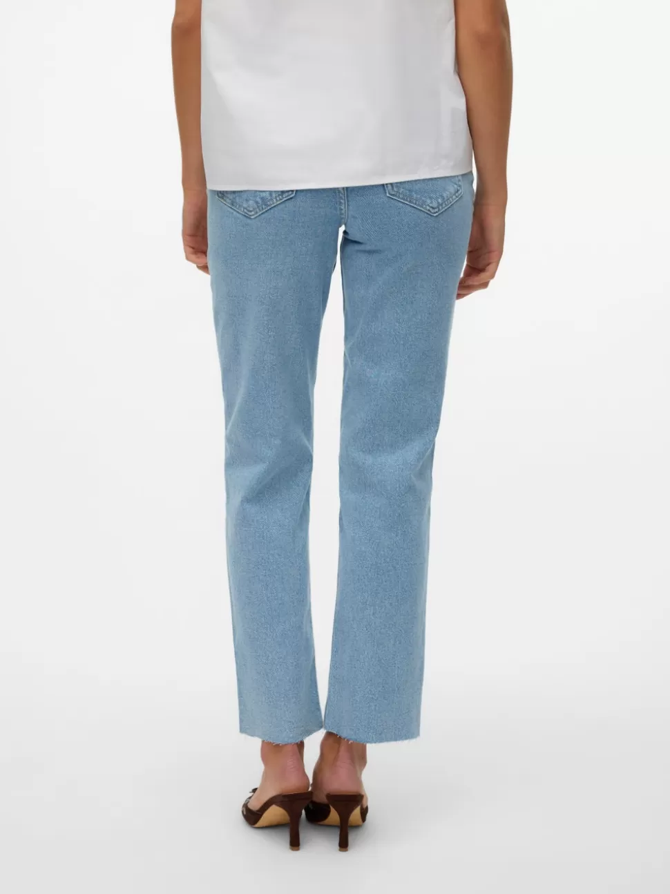 Jeans^VERO MODA VMCALIA Hög Midja Rak Passform Jeans Light Blue Denim