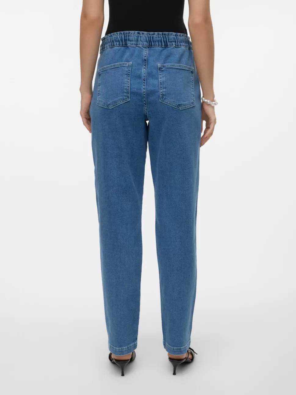 Jeans^VERO MODA VMCALLIE Medelhög Midja Loose Carrot Fit Jeans Medium Blue Denim