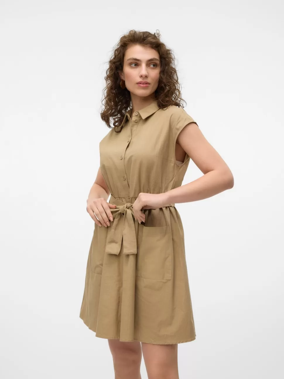 Klänningar^VERO MODA VMCASSIE Kort Klänning Silver Mink