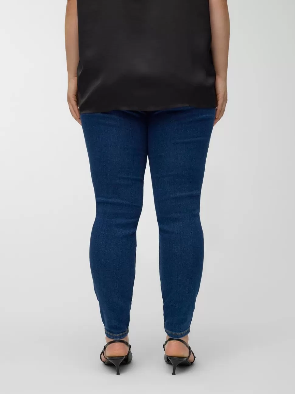 Jeans^VERO MODA VMCELLY Medelhög Midja Skinny Fit Jeans Dark Blue Denim