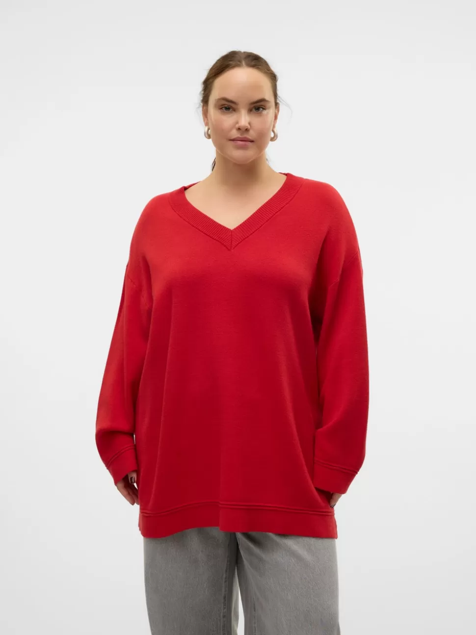 Stickat^VERO MODA VMCGOLD Pullover Salsa