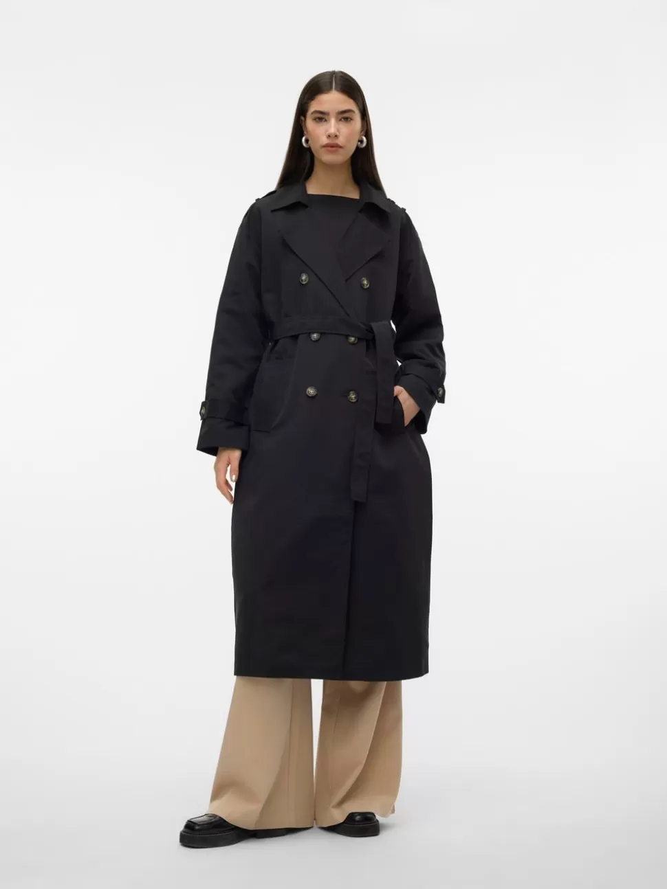 Jackor^VERO MODA VMCHLOE Trenchcoat Black