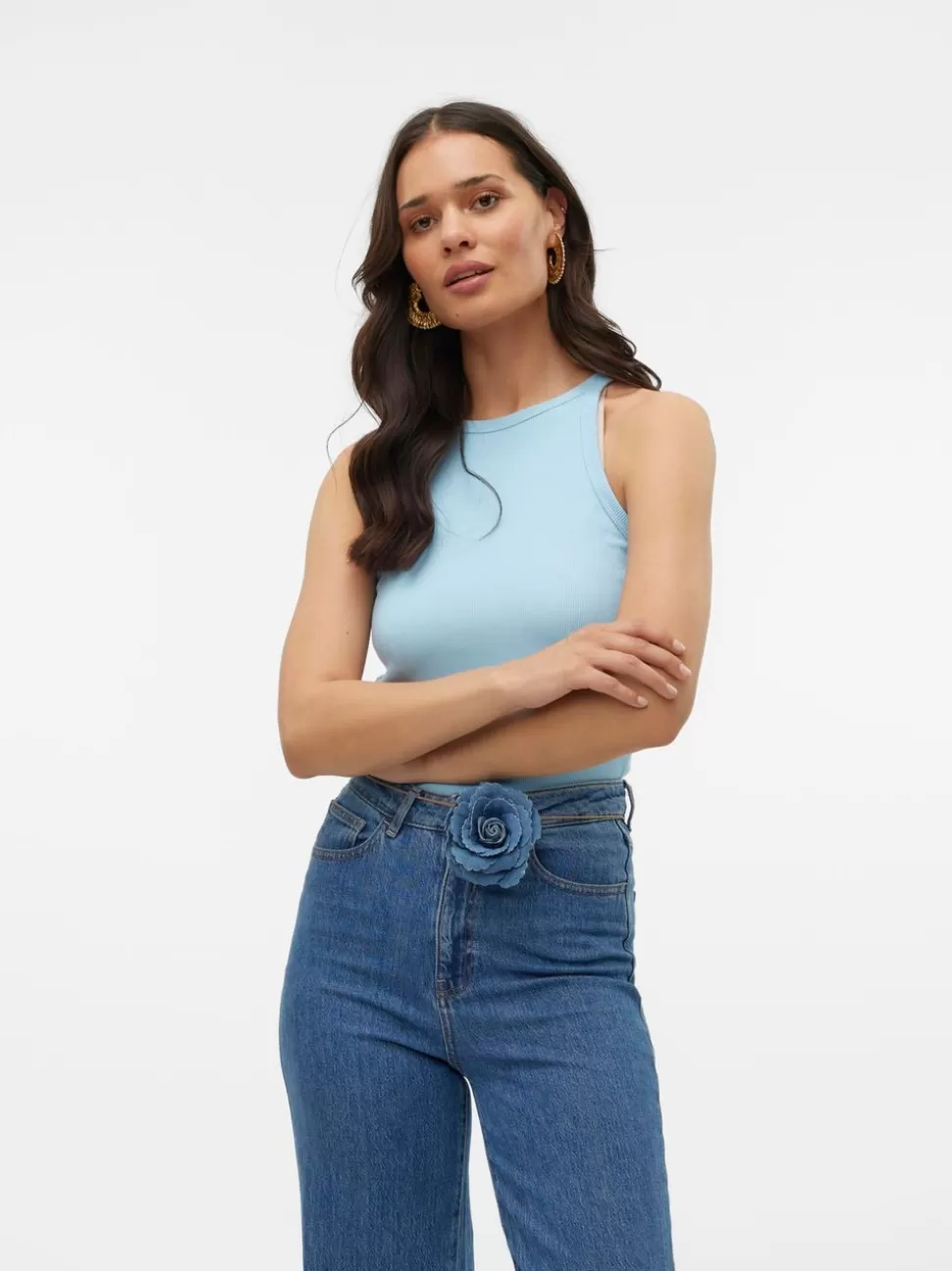 Toppar | Basics^VERO MODA VMCHLOE T-shirt Cool Blue