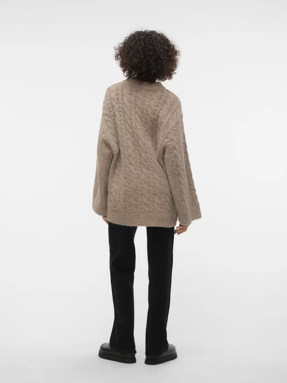 Stickat^VERO MODA VMCOBALT Pullover Taupe Gray
