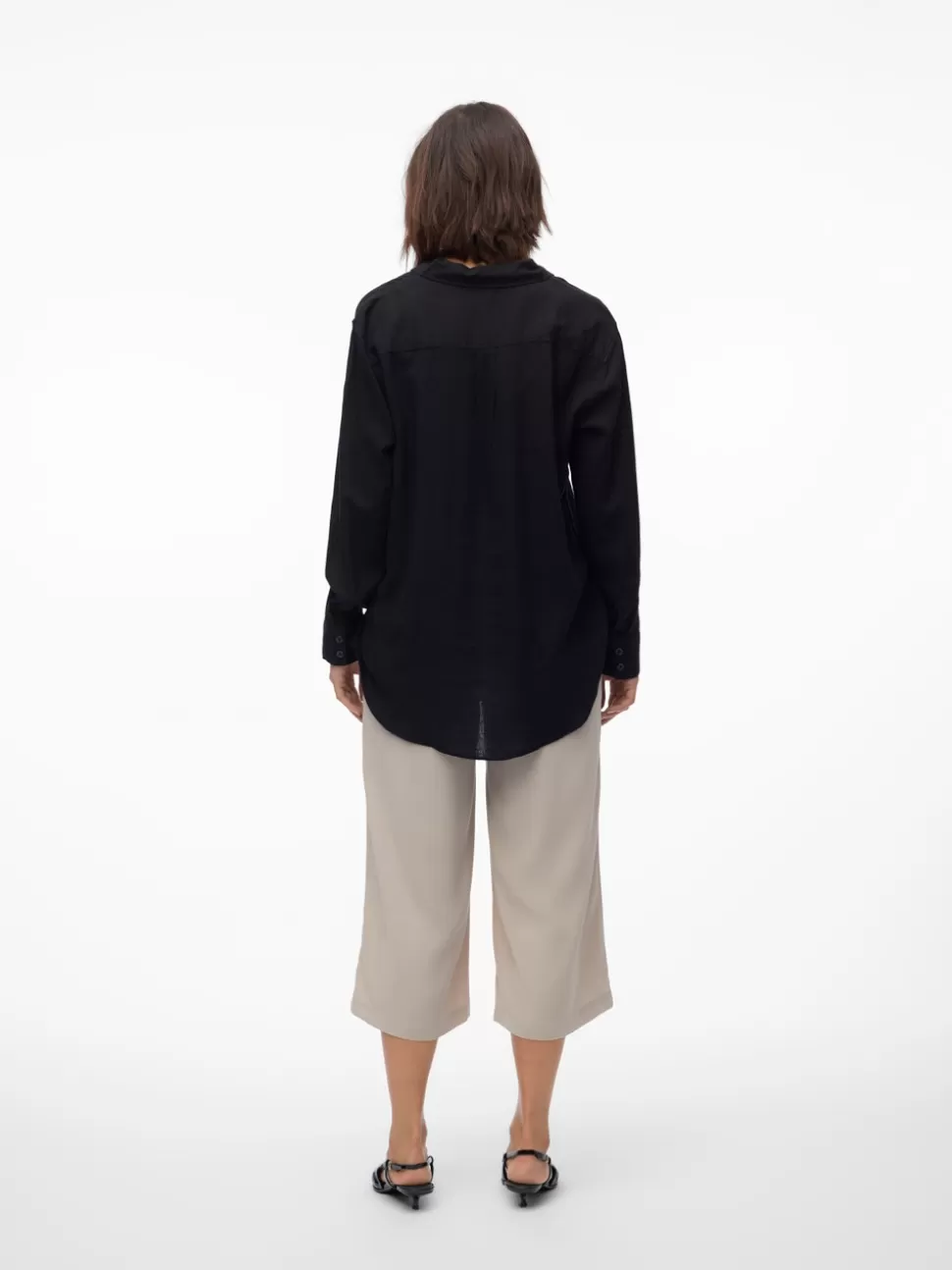 Byxor | Basics^VERO MODA VMCOCO Medelhög Midja Culottebyxor Silver Lining