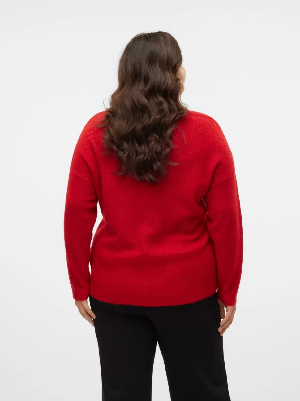 Stickat^VERO MODA VMCREWLEFILE Pullover Salsa