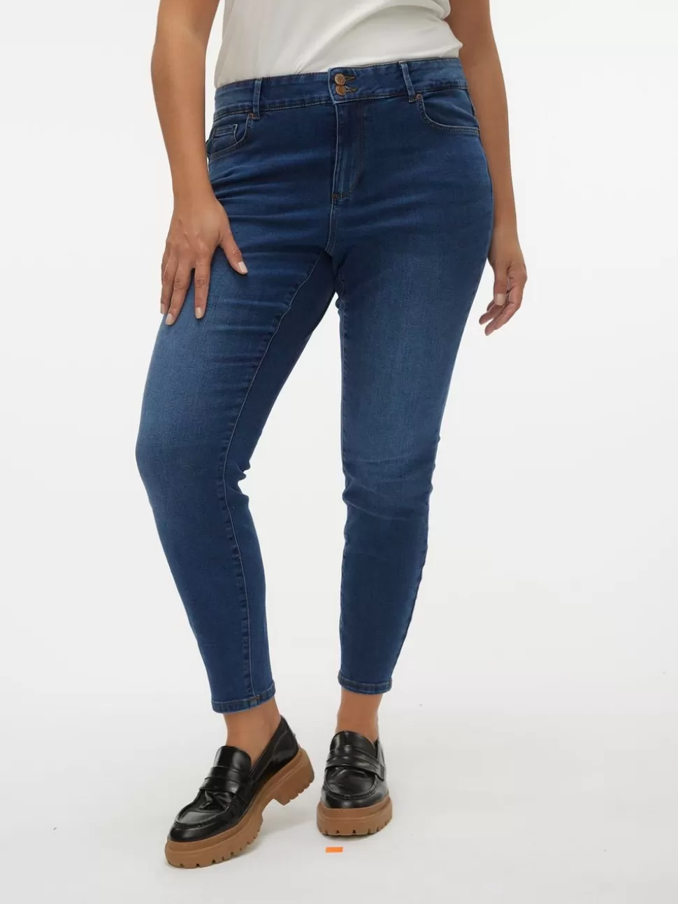 Jeans^VERO MODA VMCSOPHIA Hög Midja Slim Fit Jeans Dark Blue Denim