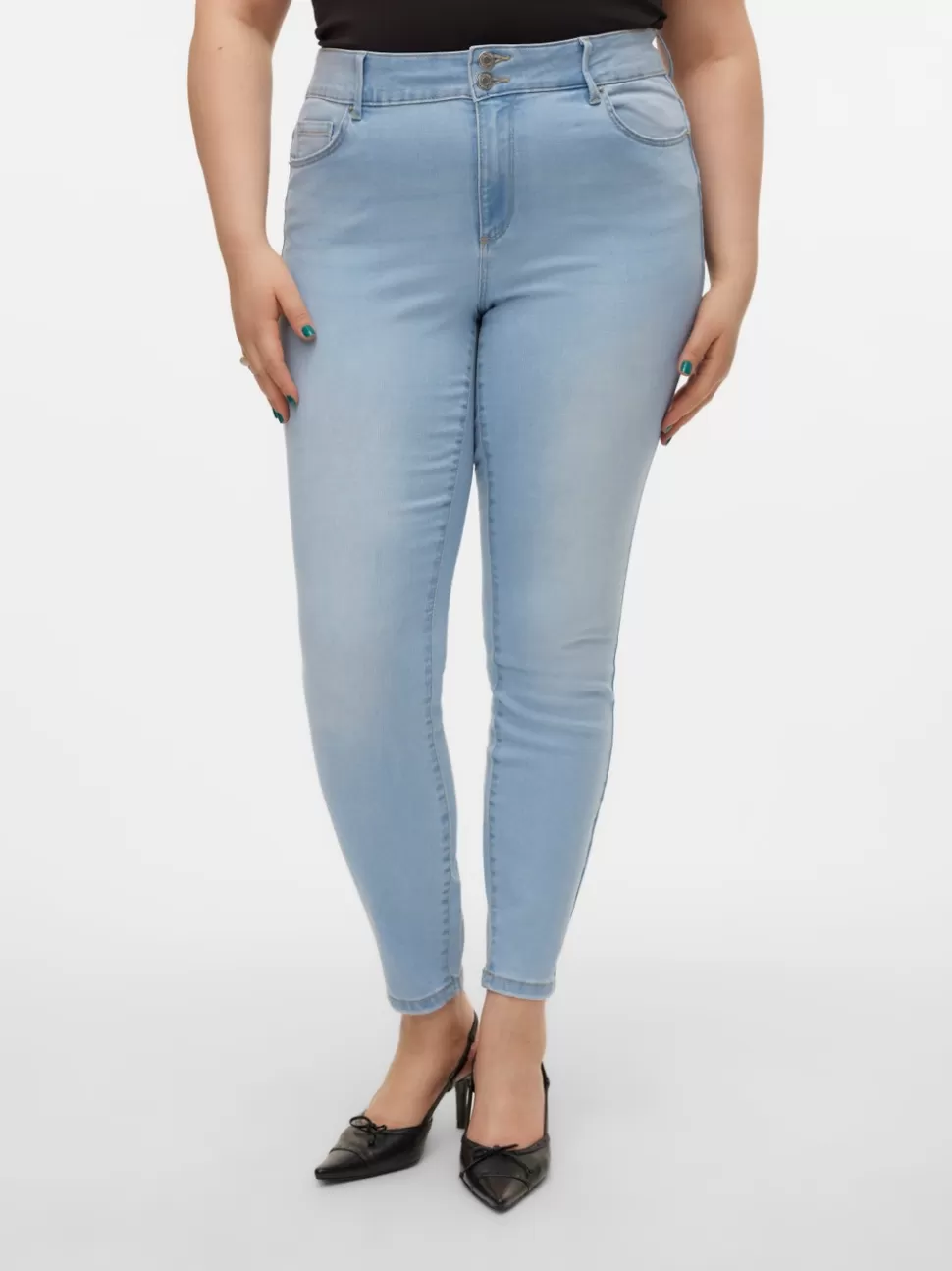 Jeans^VERO MODA VMCSOPHIA Hög Midja Slim Fit Jeans Light Blue Denim