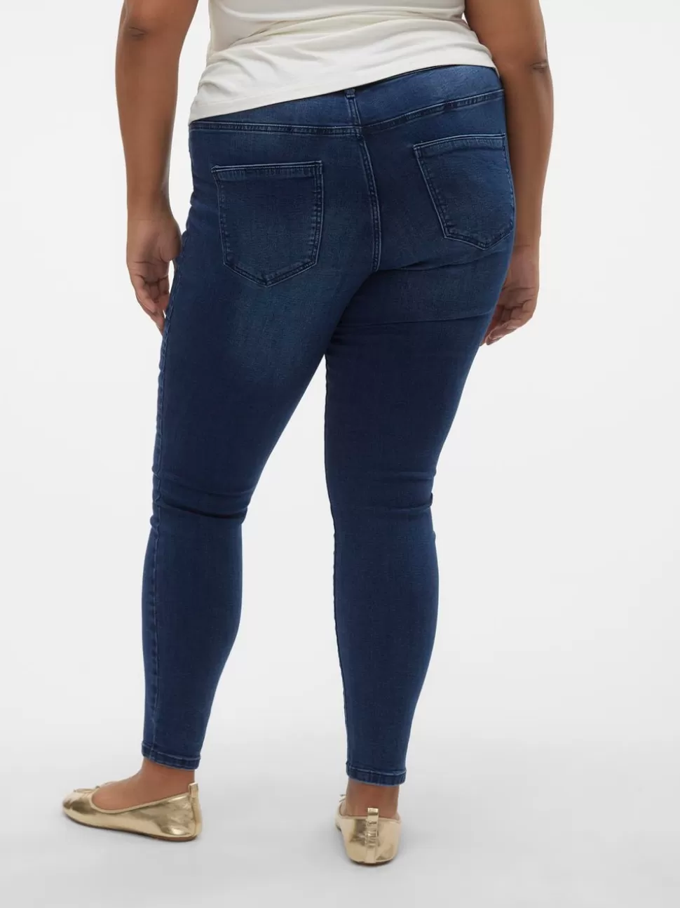 Jeans^VERO MODA VMCTANYA Hög Midja Skinny Fit Jeans Dark Blue Denim