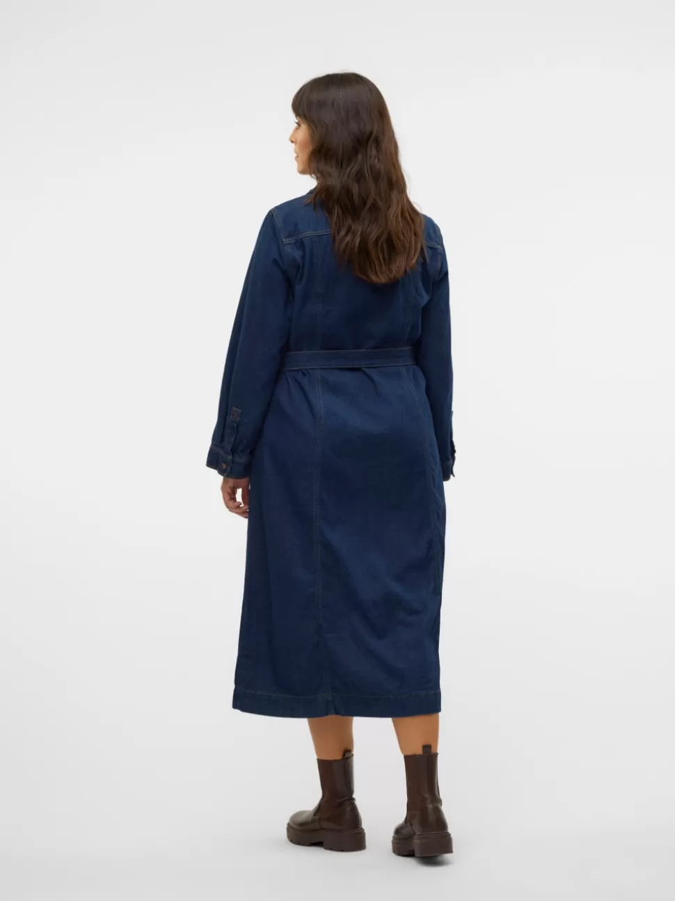 Klänningar^VERO MODA VMCVIO Lång Klänning Dark Blue Denim