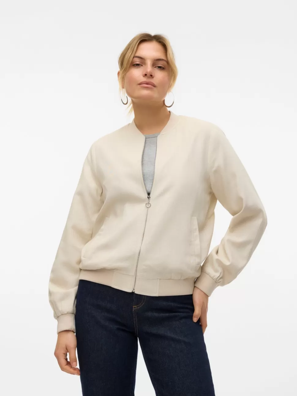 Jackor^VERO MODA VMDINNA Ytter-bomber Oatmeal