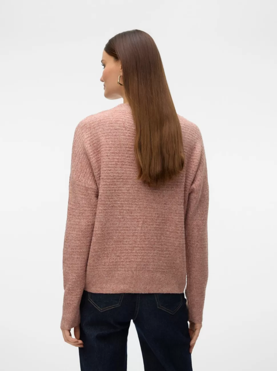 Stickat^VERO MODA VMDOFFY Pullover Mahogany